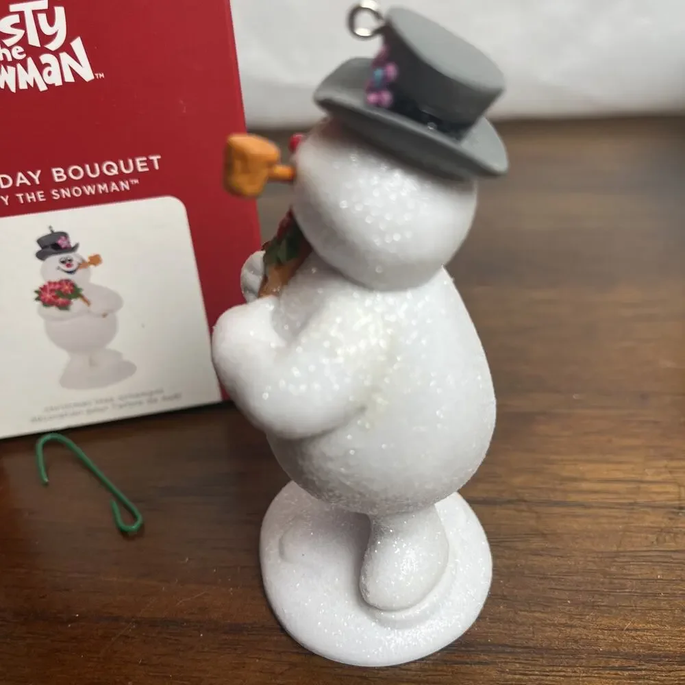 2021 Hallmark Keepsake Ornament Frosty The Snowman A Holiday Bouquet Floral Cute